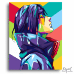 Colorful Ninja Bold Portrait - Paint By Numbers Kit