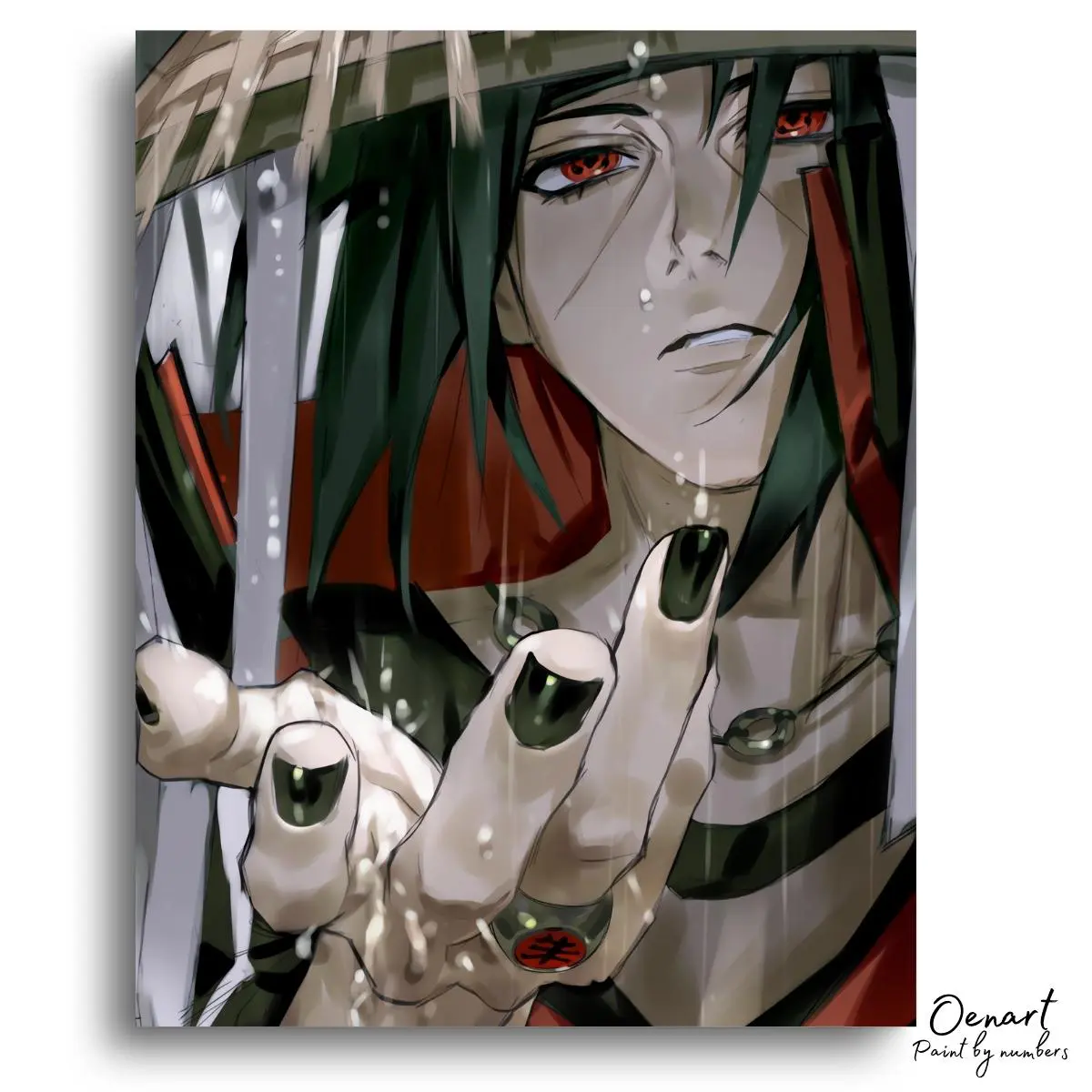 Mystery Ninja Rain Portrait - Paint By Numbers Kit