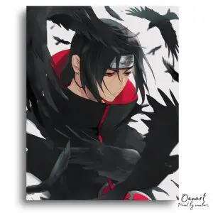 Ninja Shadows Black Crows - Paint By Numbers Kit