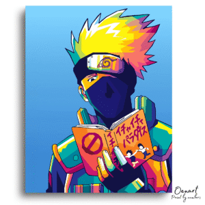 Colorful Ninja Reading Book - Paint By Numbers Kit