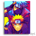 Bright Ninja Duo Art - Paint By Numbers Kit