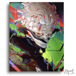 Neon Masked Demon Runner - Paint By Numbers Kit