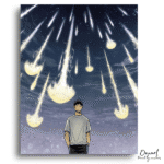 Starry Night Falling Lights - Paint By Numbers Kit