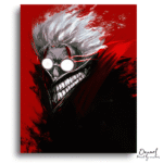 White Hair Fiery Expression - Paint By Numbers Kit
