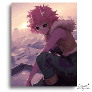 Pink Hero Sunset Rooftop - Paint By Numbers Kit