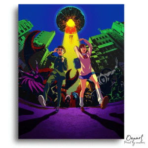 City Escape Night Monsters - Paint By Numbers Kit