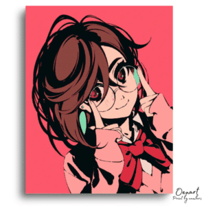 Pop Art Glasses Girl - Paint By Numbers Kit