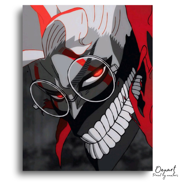 Red Eyes Grin Mask - Paint By Numbers Kit