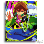 Neon Hero Paint Canvas - Paint By Numbers Kit