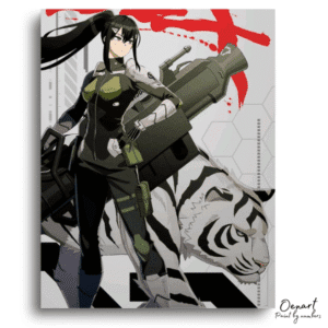 Heroic Woman Fierce Tiger - Paint By Numbers Kit