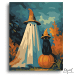 Whimsical Autumn Witch Companions - Paint By Numbers Kit