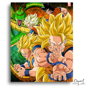 Saiyan Warriors Battle Power - Paint By Numbers Kit