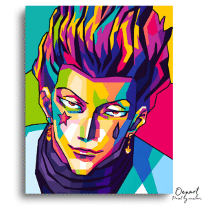 Colorful Geometric Pop Portrait - Paint By Numbers Kit