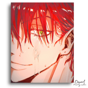 Red Haired Intense Gaze - Paint By Numbers Kit