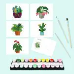 Botanical Postcards – Mini Paint By Numbers Set