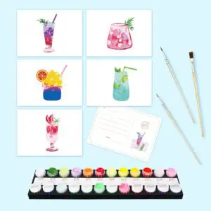 Summer Sips – Mini Paint By Numbers Set
