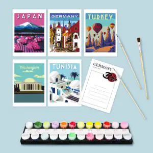 Wanderlust Wonders – Mini Paint By Numbers Set