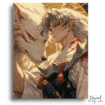 White Wolf Warrior Art - Paint By Numbers Kit