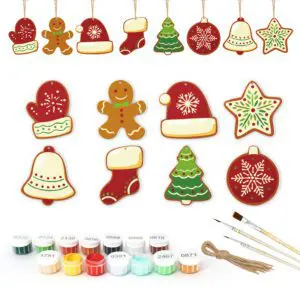 Snowy Cookie Cuties Ornaments – Paint By Numbers Kit