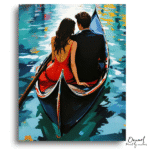 Radiant Gondola Lovers Evening - Paint By Numbers Kit