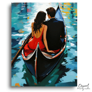 Radiant Gondola Lovers Evening - Paint By Numbers Kit