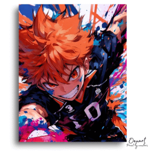 Orange Hair Dynamic Action - Paint By Numbers Kit