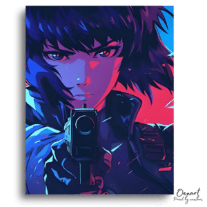 Neon Warrior City Lights - Paint By Numbers Kit