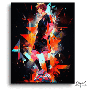 Vibrant Athlete Dynamic Court - Paint By Numbers Kit