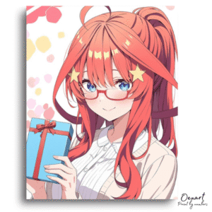 Red Hair Gift Box - Paint By Numbers Kit