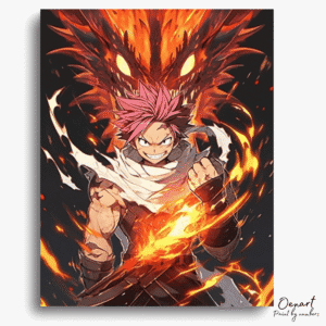Fiery Hero Unleashes Power - Paint By Numbers Kit