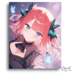 Butterfly Pink Hair Art - Paint By Numbers Kit