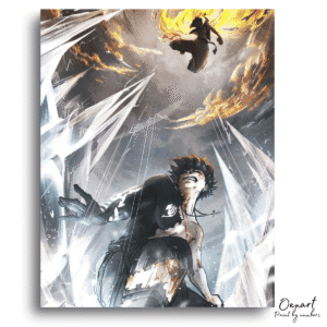 Epic Battle Fiery Showdown - Paint By Numbers Kit
