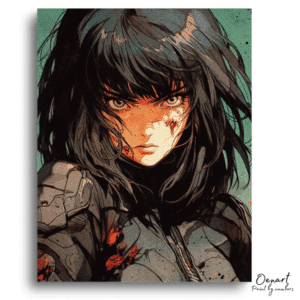 Fierce Warrior Battle Stare - Paint By Numbers Kit