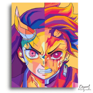 Bold Colors Split Faces - Paint By Numbers Kit
