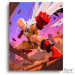 Hero Punch Action Canvas - Paint By Numbers Kit