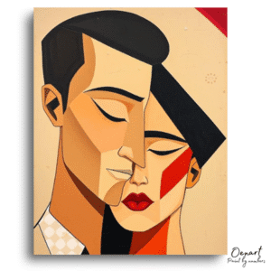 Bold Cubist Lovers Serenity - Paint By Numbers Kit