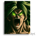 Green Power Warrior Canvas - Paint By Numbers Kit