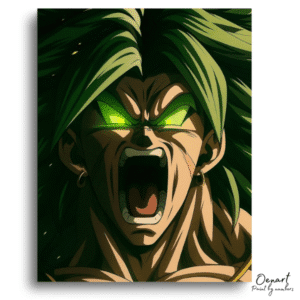 Green Power Warrior Canvas - Paint By Numbers Kit