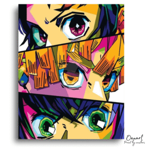Bold Eyes Colorful Expressions - Paint By Numbers Kit