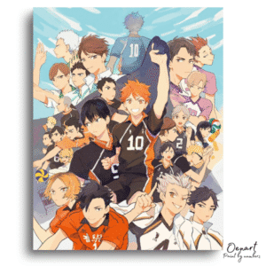 Volleyball Team Victory Art - Paint By Numbers Kit