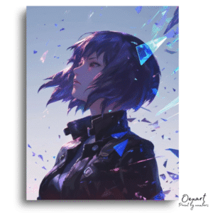 Purple Reflections Shattered Glass - Paint By Numbers Kit