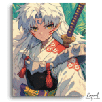 Silver Warrior Fierce Stare - Paint By Numbers Kit