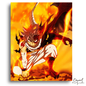 Fiery Warrior Intense Stance - Paint By Numbers Kit