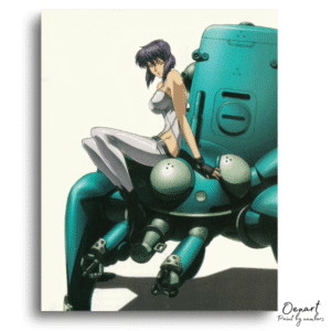 Futuristic Hero Blue Robot - Paint By Numbers Kit