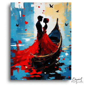 Romantic Gondola Sunset Art - Paint By Numbers Kit