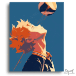 Orange Hair Volleyball Focus - Paint By Numbers Kit