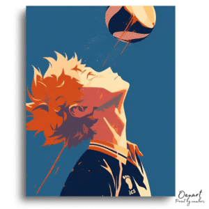 Orange Hair Volleyball Focus - Paint By Numbers Kit