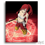 Red Flame Warrior Circle - Paint By Numbers Kit