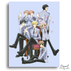 Pink Chair Group Portrait - Paint By Numbers Kit