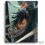 Fierce Warrior Dramatic Canvas - Paint By Numbers Kit